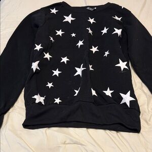 TRUE ROCK Black Star Pattern Sweater